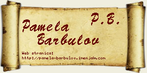 Pamela Barbulov vizit kartica